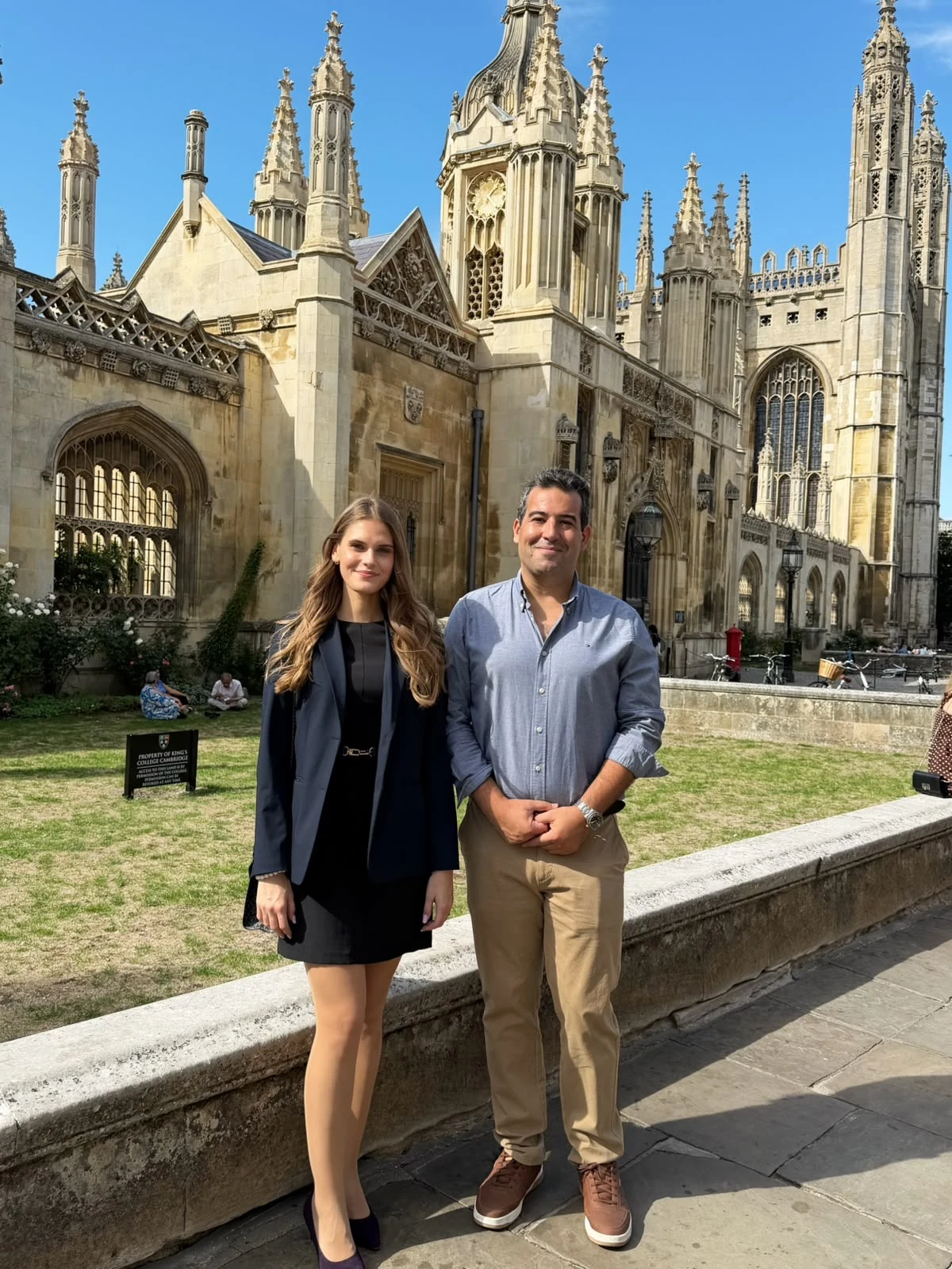 Carlos Cuadrado y Polina Poloziuk en Cambridge